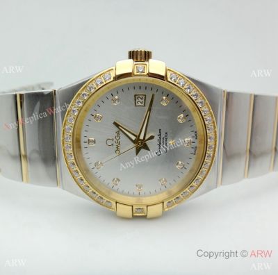 Replica Omega Constellation Two Tone Diamond Watch 38mm Men